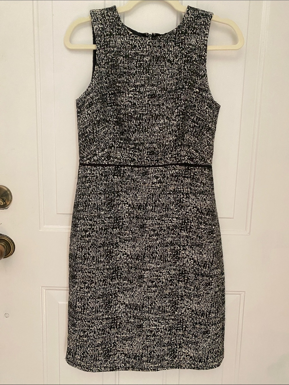 JCrew Mercantile Black & White Textured Sheath Dress